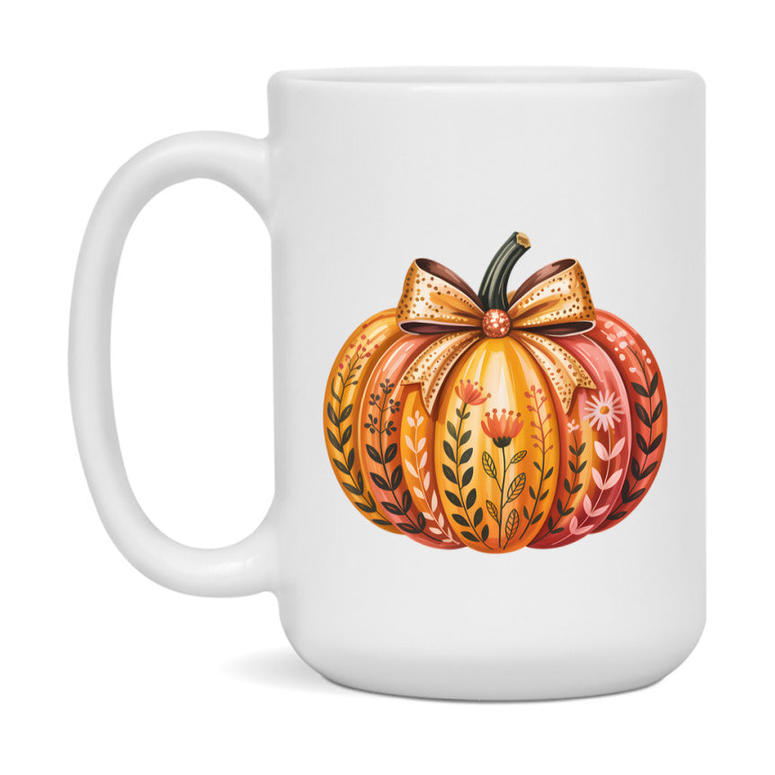 In Love With Fall Coffee Mug, Cozy Cute Autumn Coffee Cup, 11Oz Or 15Oz White Ceramic Mug