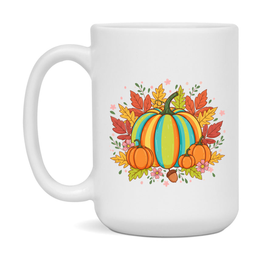 In Love With Fall Coffee Mug, Cozy Cute Autumn Coffee Cup, 11Oz Or 15Oz White Ceramic Mug