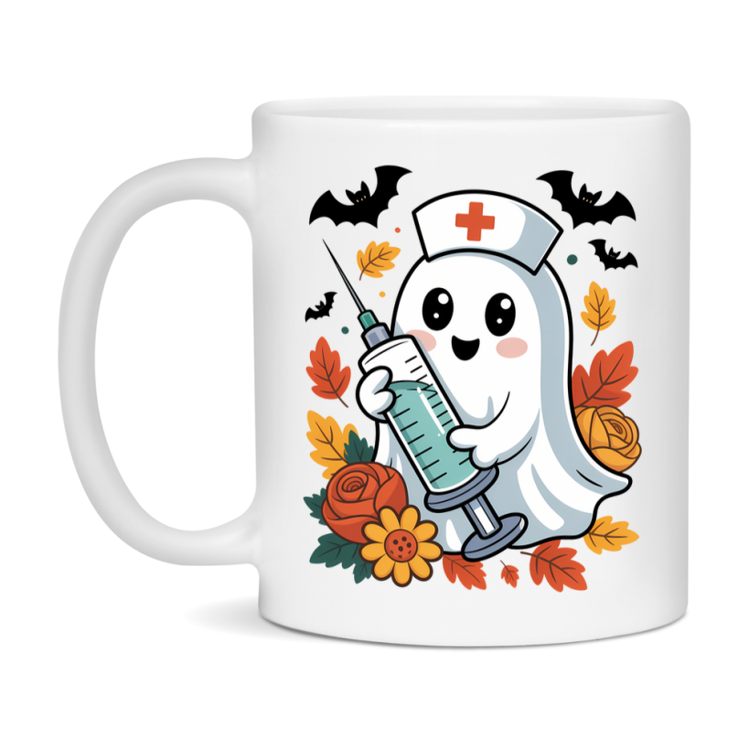 In Love With Fall Coffee Mug, Cozy Cute Autumn Coffee Cup, 11Oz Or 15Oz White Ceramic Mug