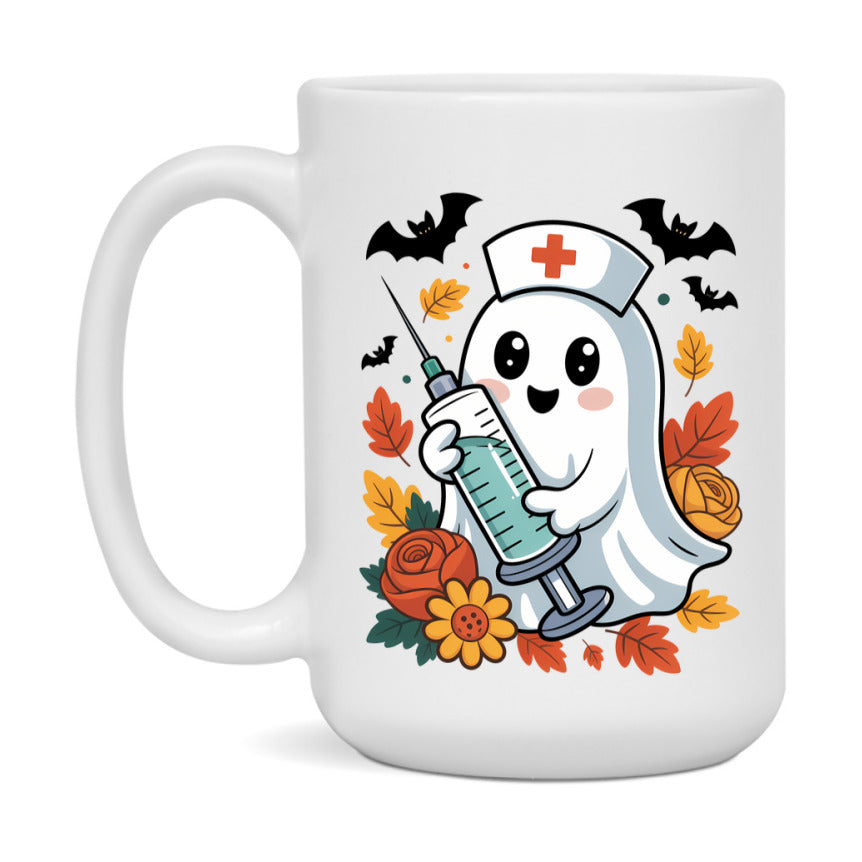 In Love With Fall Coffee Mug, Cozy Cute Autumn Coffee Cup, 11Oz Or 15Oz White Ceramic Mug