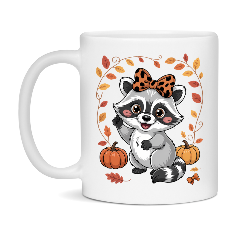 In Love With Fall Coffee Mug, Cozy Cute Autumn Coffee Cup, 11Oz Or 15Oz White Ceramic Mug