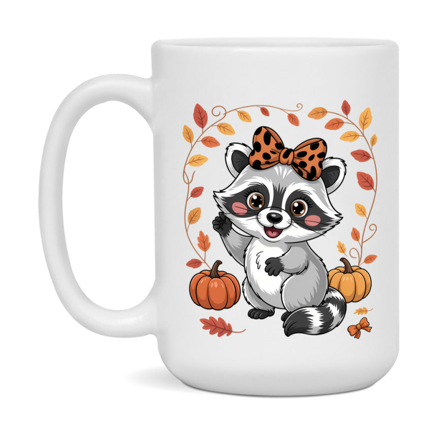 In Love With Fall Coffee Mug, Cozy Cute Autumn Coffee Cup, 11Oz Or 15Oz White Ceramic Mug