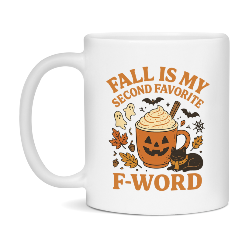 In Love With Fall Coffee Mug, Cozy Cute Autumn Coffee Cup, 11Oz Or 15Oz White Ceramic Mug