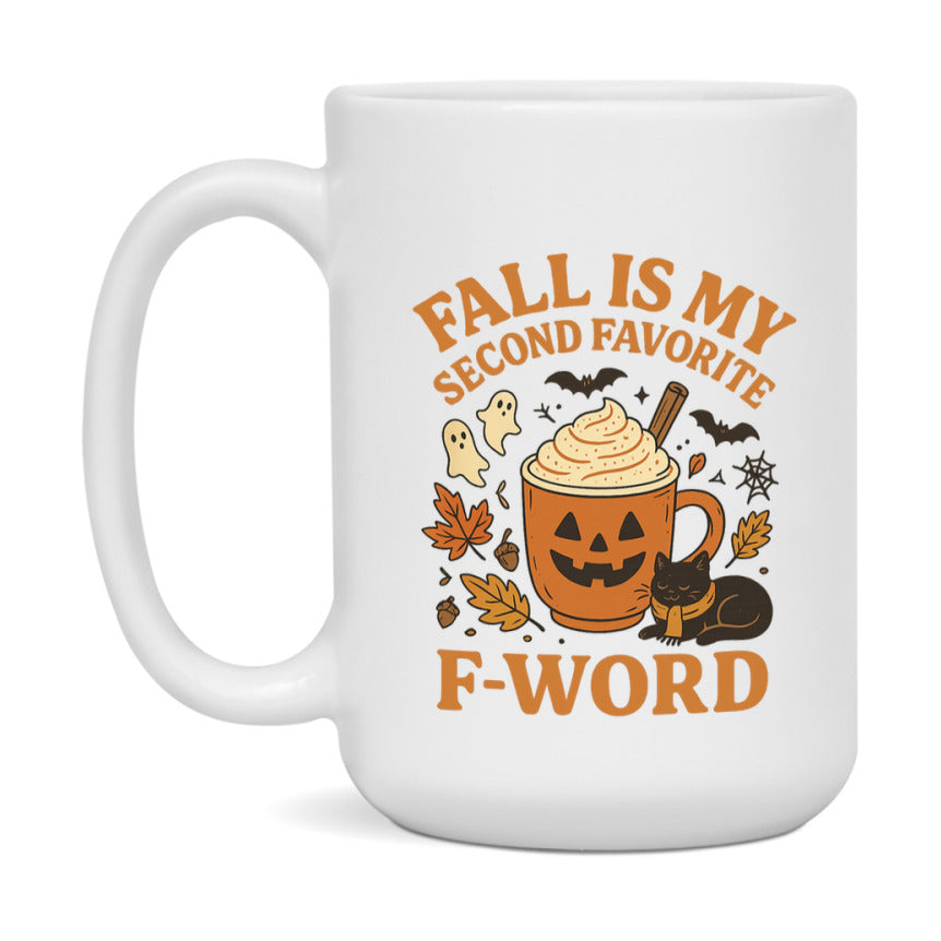 In Love With Fall Coffee Mug, Cozy Cute Autumn Coffee Cup, 11Oz Or 15Oz White Ceramic Mug