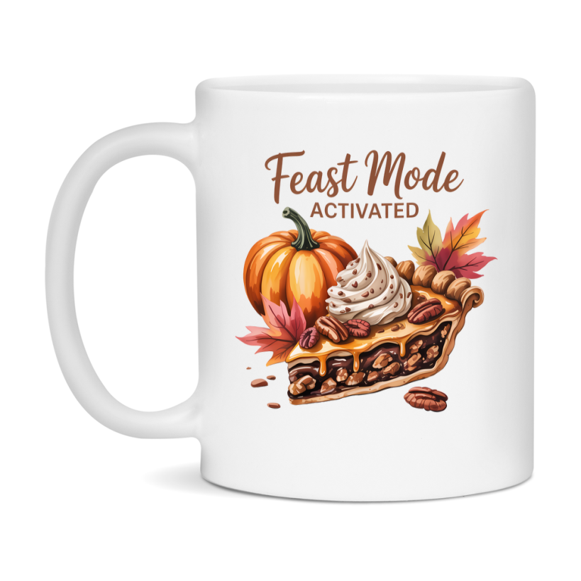In Love With Fall Coffee Mug, Cozy Cute Autumn Coffee Cup, 11Oz Or 15Oz White Ceramic Mug