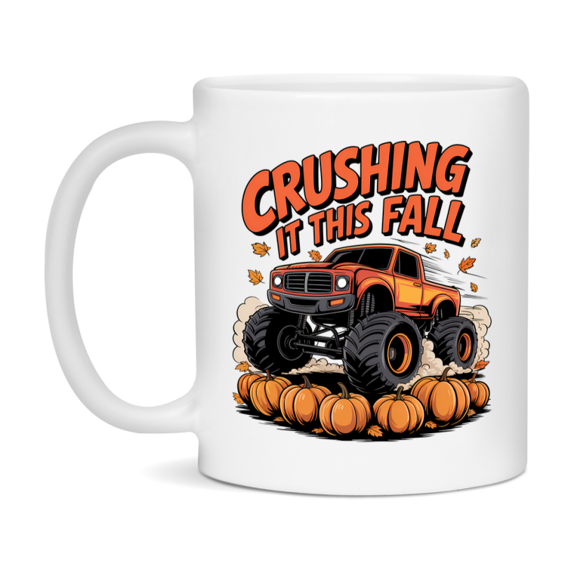 In Love With Fall Coffee Mug, Cozy Cute Autumn Coffee Cup, 11Oz Or 15Oz White Ceramic Mug