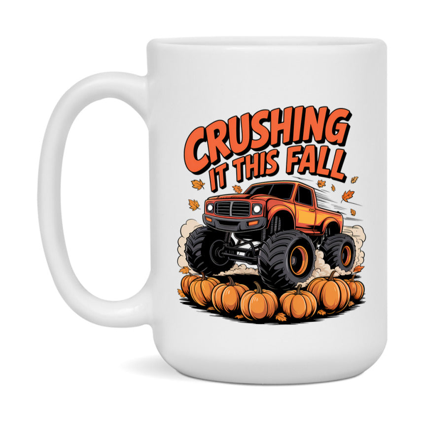 In Love With Fall Coffee Mug, Cozy Cute Autumn Coffee Cup, 11Oz Or 15Oz White Ceramic Mug