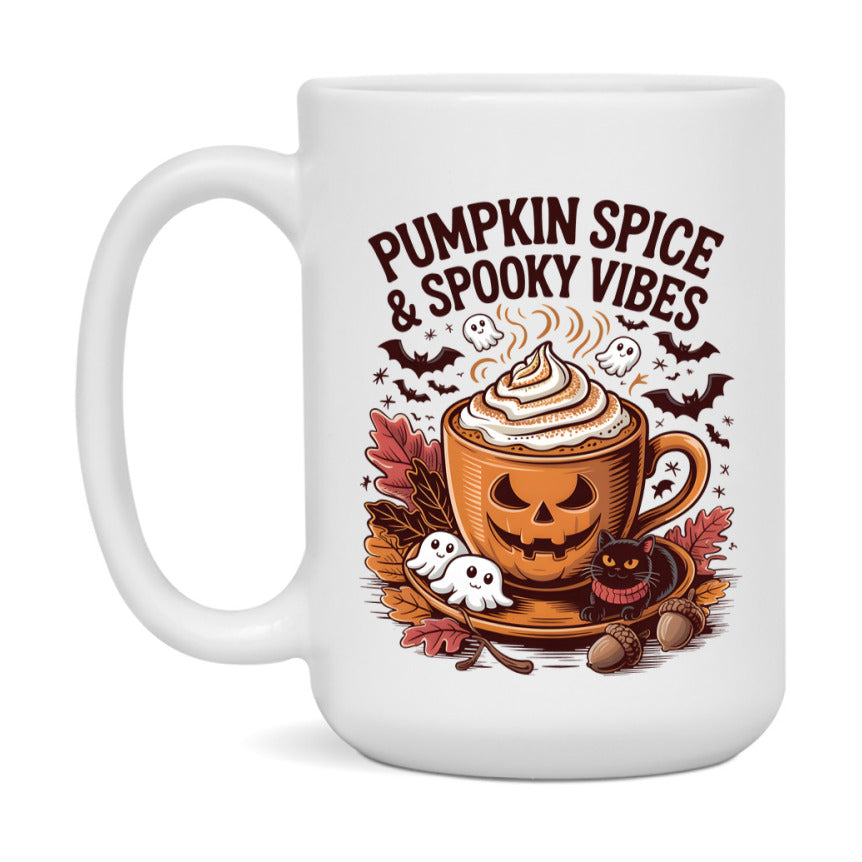 In Love With Fall Coffee Mug, Cozy Cute Autumn Coffee Cup, 11Oz Or 15Oz White Ceramic Mug