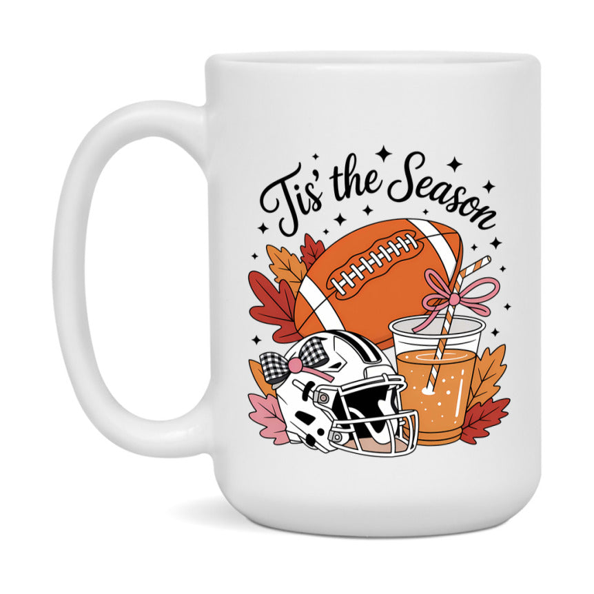 In Love With Fall Coffee Mug, Cozy Cute Autumn Coffee Cup, 11Oz Or 15Oz White Ceramic Mug