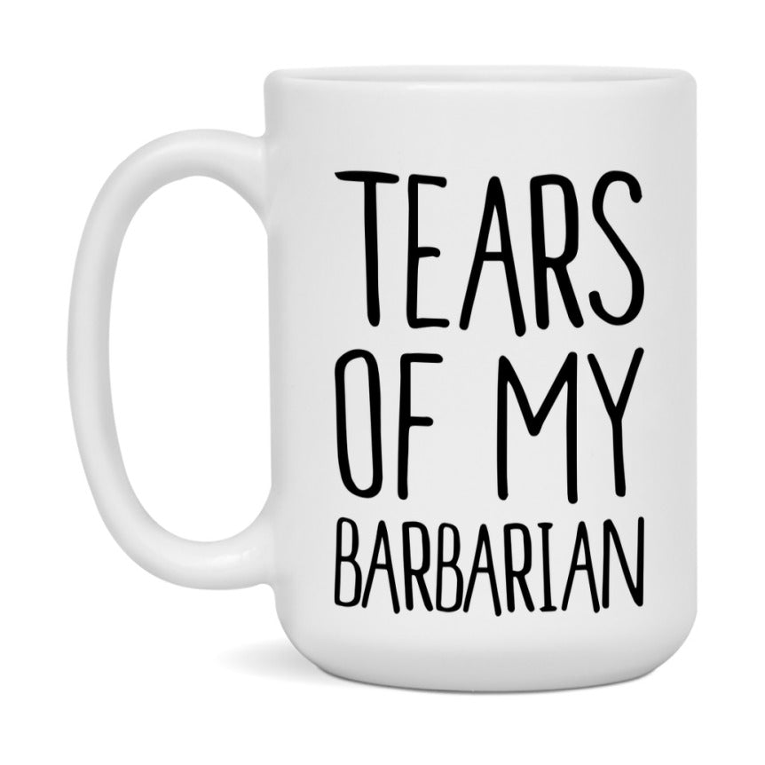 Dnd Dragon Masters Mug, Tears Of My Barbarian Coffee Mug, Rpg Gift