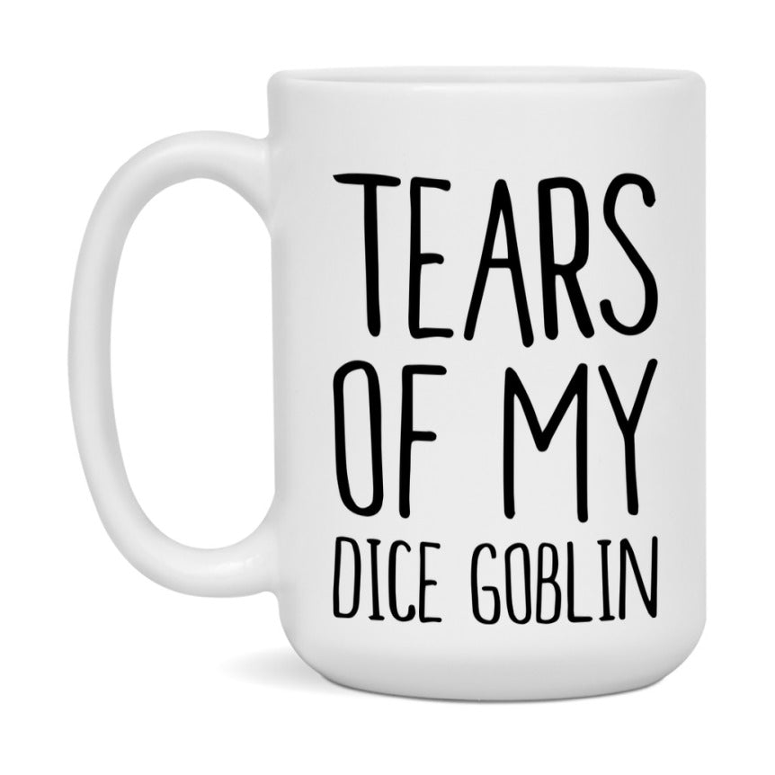 Dnd Dragon Masters Mug, Tears Of My Dice Goblin Coffee Mug, Rpg Gift