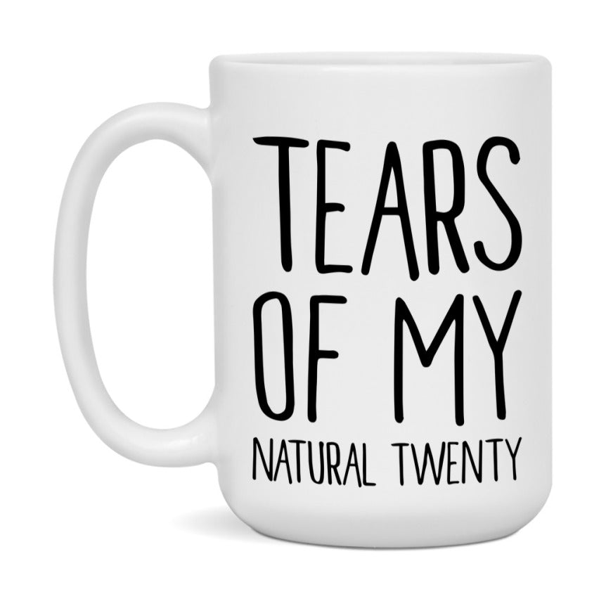 Dnd Dragon Masters Mug, Tears Of My Natural Twenty Coffee Mug, Rpg Gift