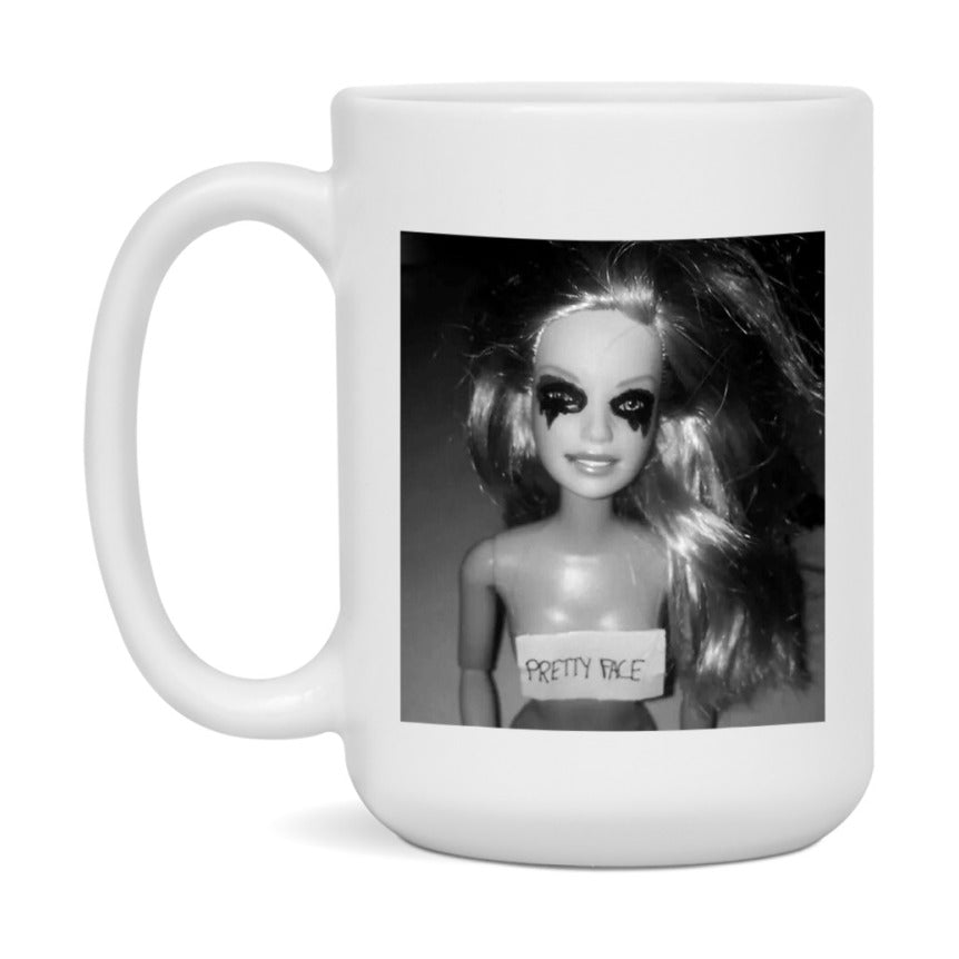 Disgusted Doll Face Mug, Funny Doll Face Meme Coffee Cup