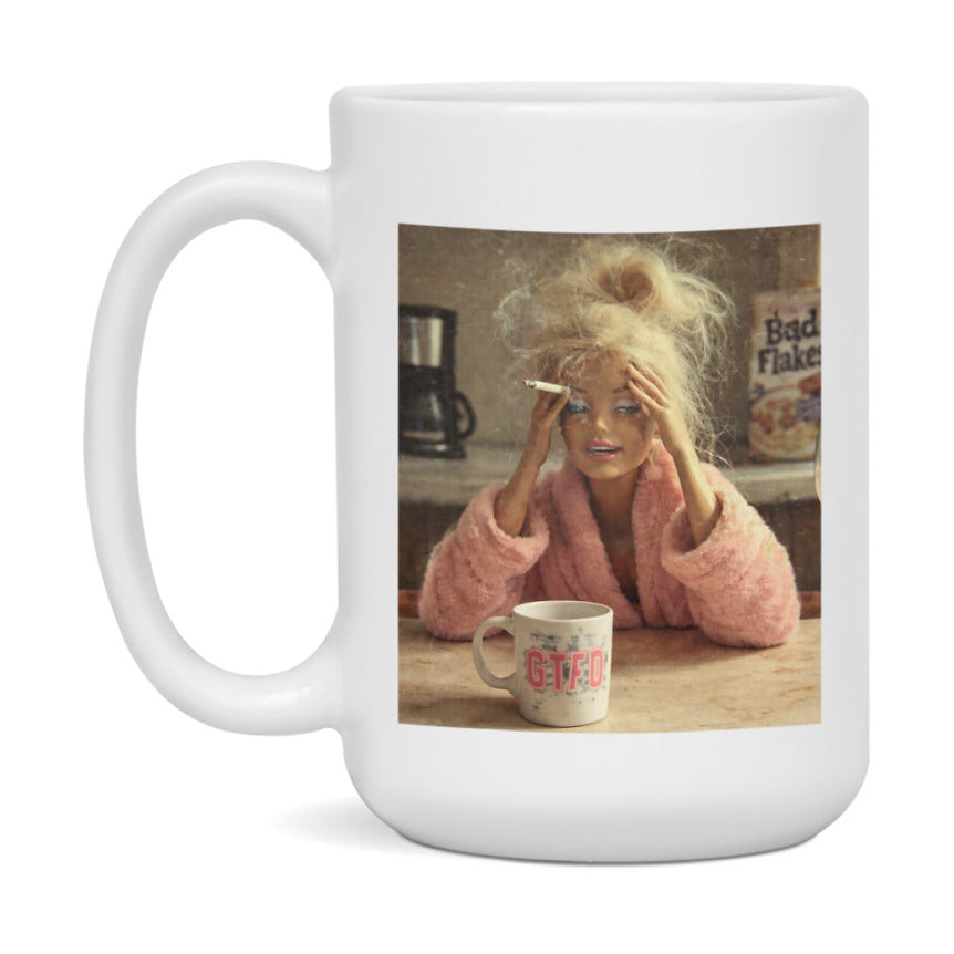 Disgusted Doll Face Mug, Funny Doll Face Meme Coffee Cup