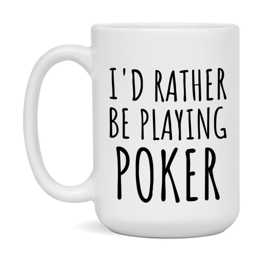 Casino Mug For Poker Players, Funny Poker Coffee Mug, 11Oz Or 15Oz Novelty Mug