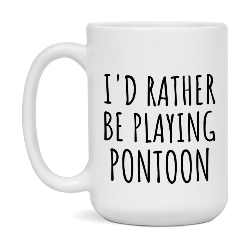 Casino Mug For Pontoon Players, Funny Pontoon Coffee Mug, 11Oz Or 15Oz Novelty Mug