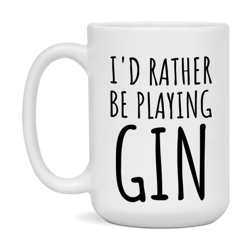 Casino Mug For Gin Players, Funny Gin Coffee Mug, 11Oz Or 15Oz Novelty Mug