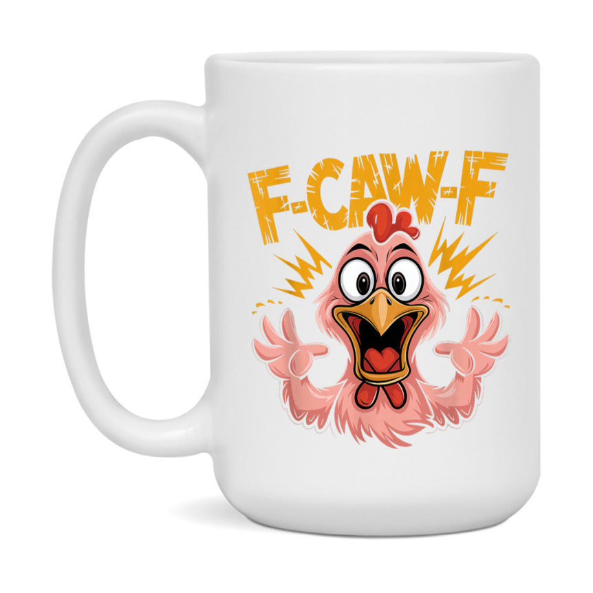 F Caw F Mug, Funny Bird Coffee Mug, 11Oz Or 15Oz Ceramic Cup