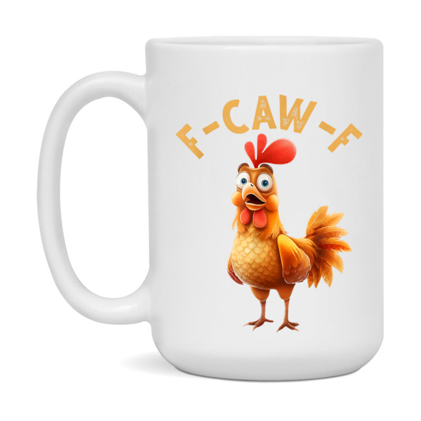 F Caw F Mug, Funny Bird Coffee Mug, 11Oz Or 15Oz Ceramic Cup