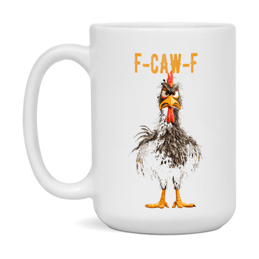 F Caw F Mug, Funny Bird Coffee Mug, 11Oz Or 15Oz Ceramic Cup