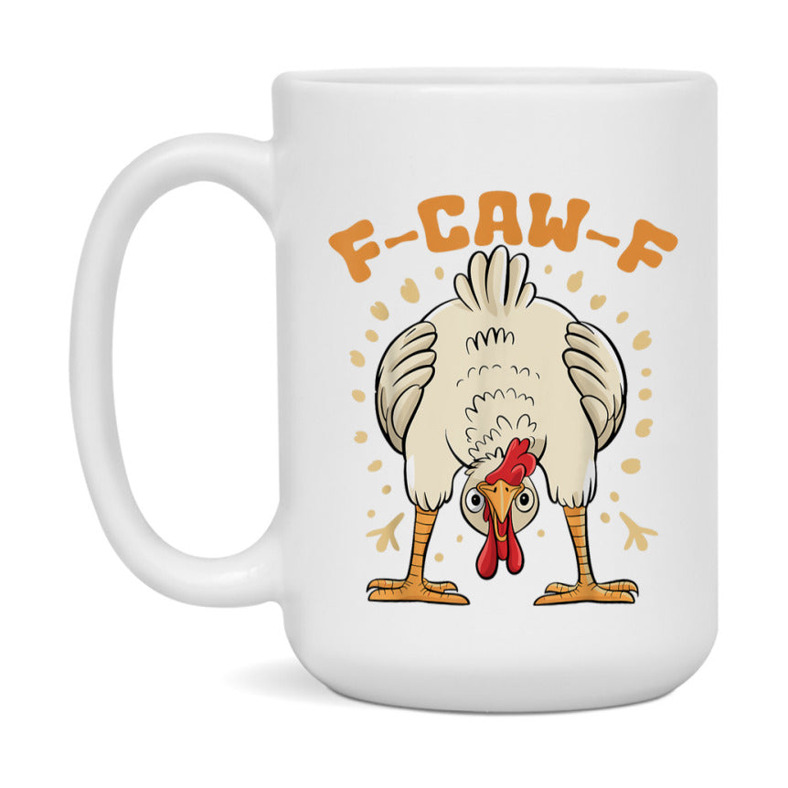 F Caw F Mug, Funny Bird Coffee Mug, 11Oz Or 15Oz Ceramic Cup