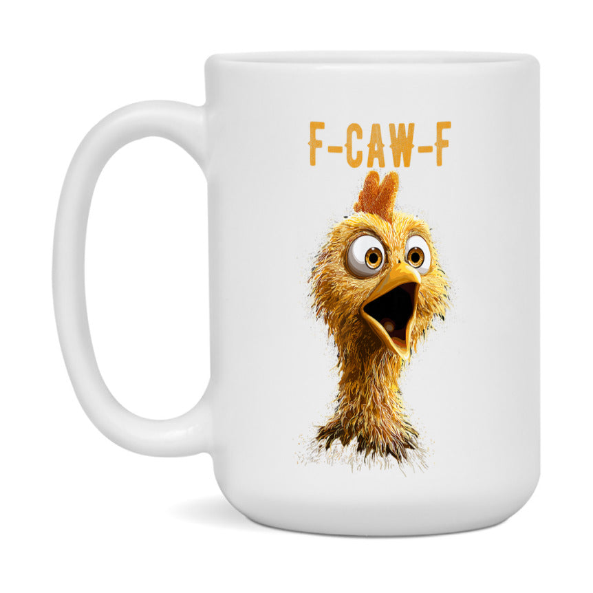 F Caw F Mug, Funny Bird Coffee Mug, 11Oz Or 15Oz Ceramic Cup