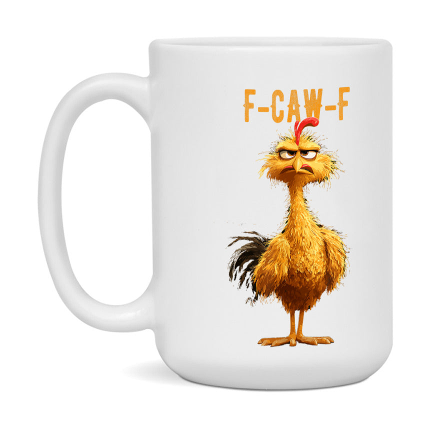 F Caw F Mug, Funny Bird Coffee Mug, 11Oz Or 15Oz Ceramic Cup