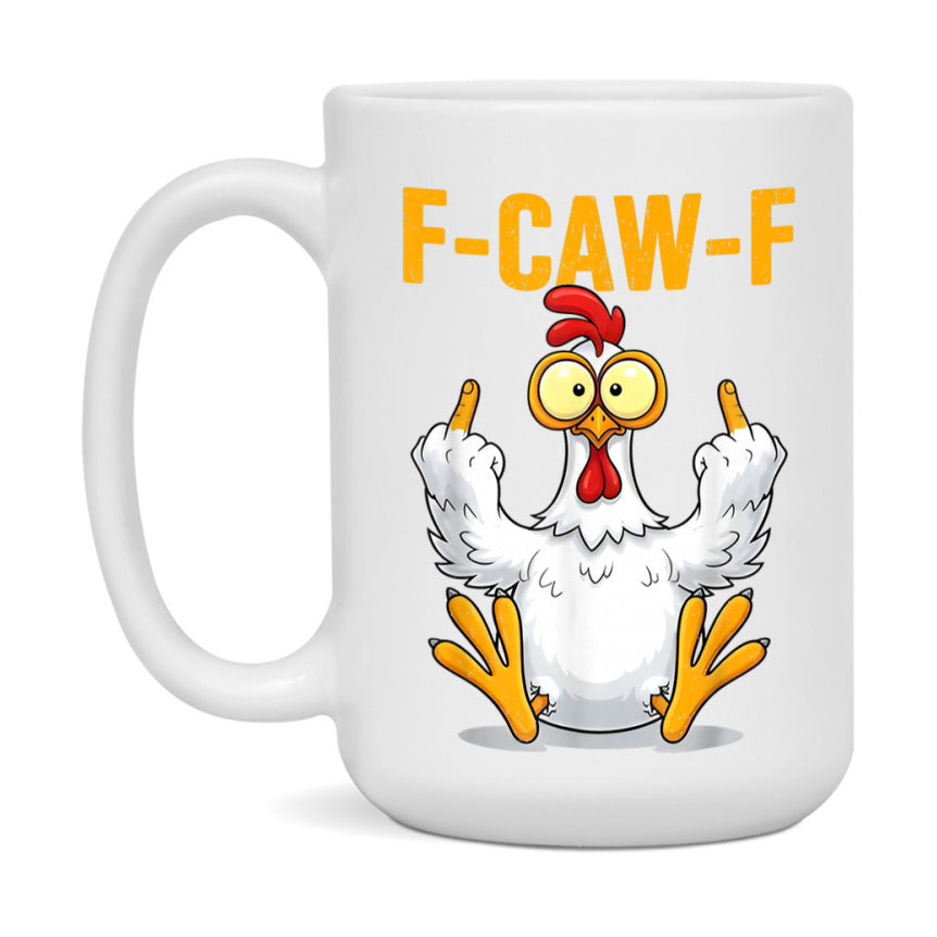 F Caw F Mug, Funny Bird Coffee Mug, 11Oz Or 15Oz Ceramic Cup