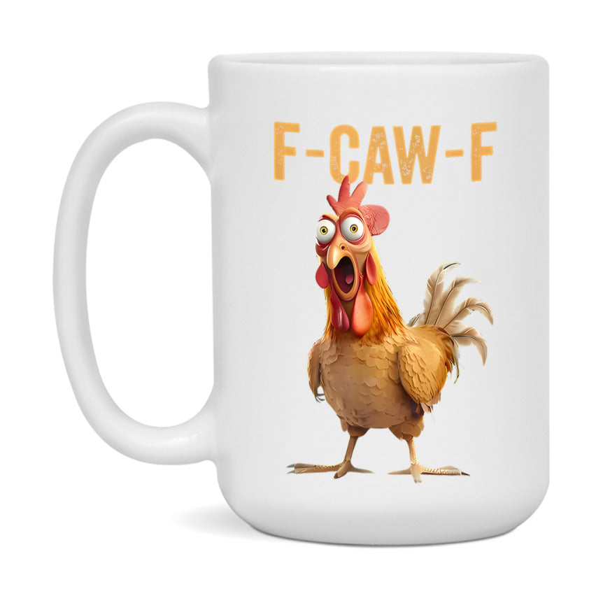 F Caw F Mug, Funny Bird Coffee Mug, 11Oz Or 15Oz Ceramic Cup