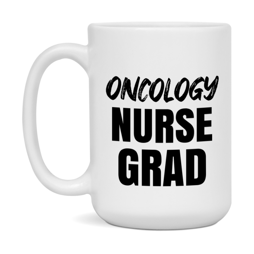 Oncology Nurse Grad Coffee Mug - Ceramic Nursing Graduation Gift