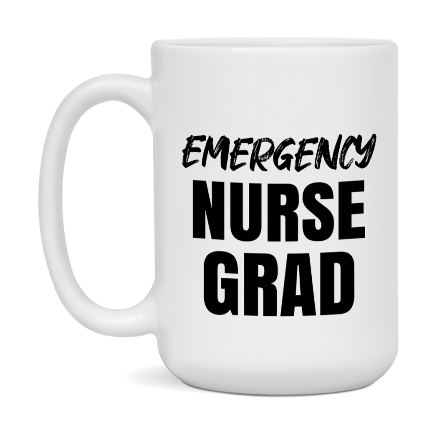 Emergency Nurse Grad Coffee Mug - Ceramic Nursing Graduation Gift