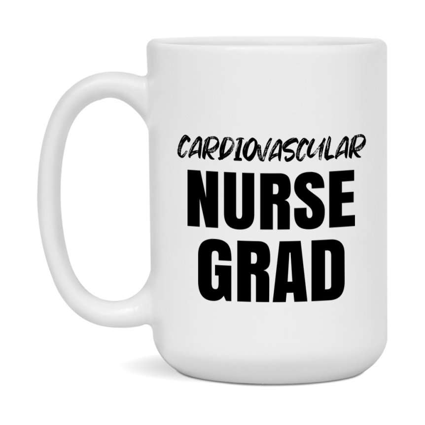 Cardiovascular Nurse Grad Coffee Mug - Ceramic Nursing Graduation Gift