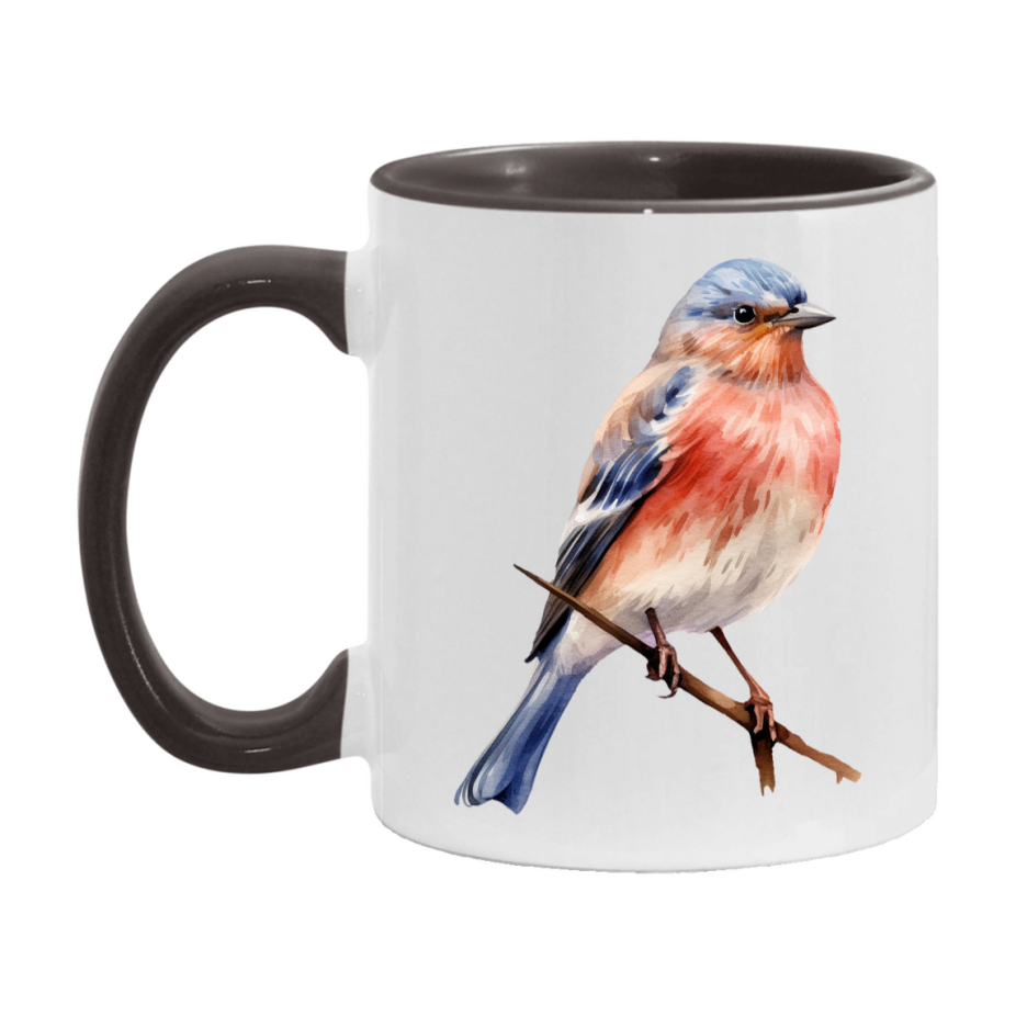 Bird Watching Mug, Linnet Song Bird Mug, 11oz or 15oz White Ceramic Coffee Mug Gift for Bird Watchers