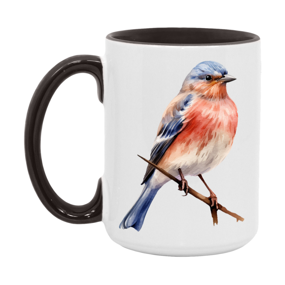 Bird Watching Mug, Linnet Song Bird Mug, 11oz or 15oz White Ceramic Coffee Mug Gift for Bird Watchers