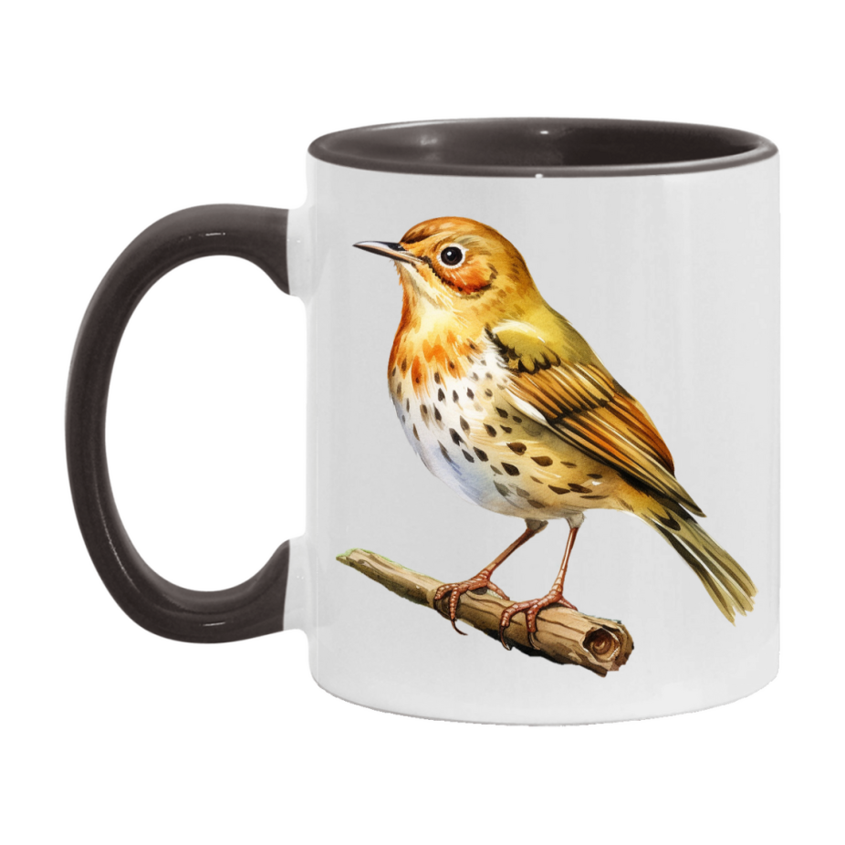 Bird Watching Mug, Ovenbird Song Bird Mug, 11oz or 15oz White Ceramic Coffee Mug Gift for Bird Watchers