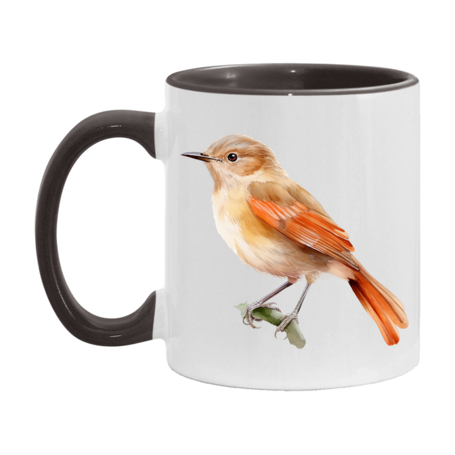 Bird Watching Mug, Rufous Hornero Song Bird Mug, 11oz or 15oz White Ceramic Coffee Mug Gift for Bird Watchers