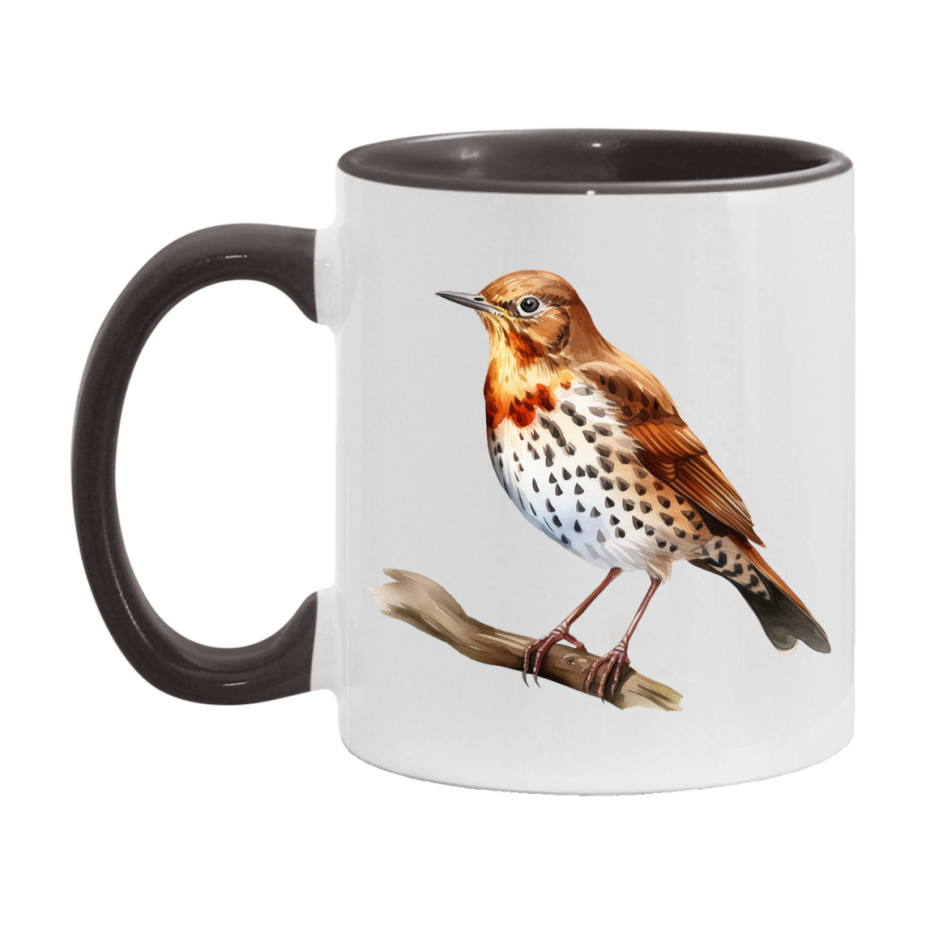 Bird Watching Mug, Song Thrush Song Bird Mug, 11oz or 15oz White Ceramic Coffee Mug Gift for Bird Watchers