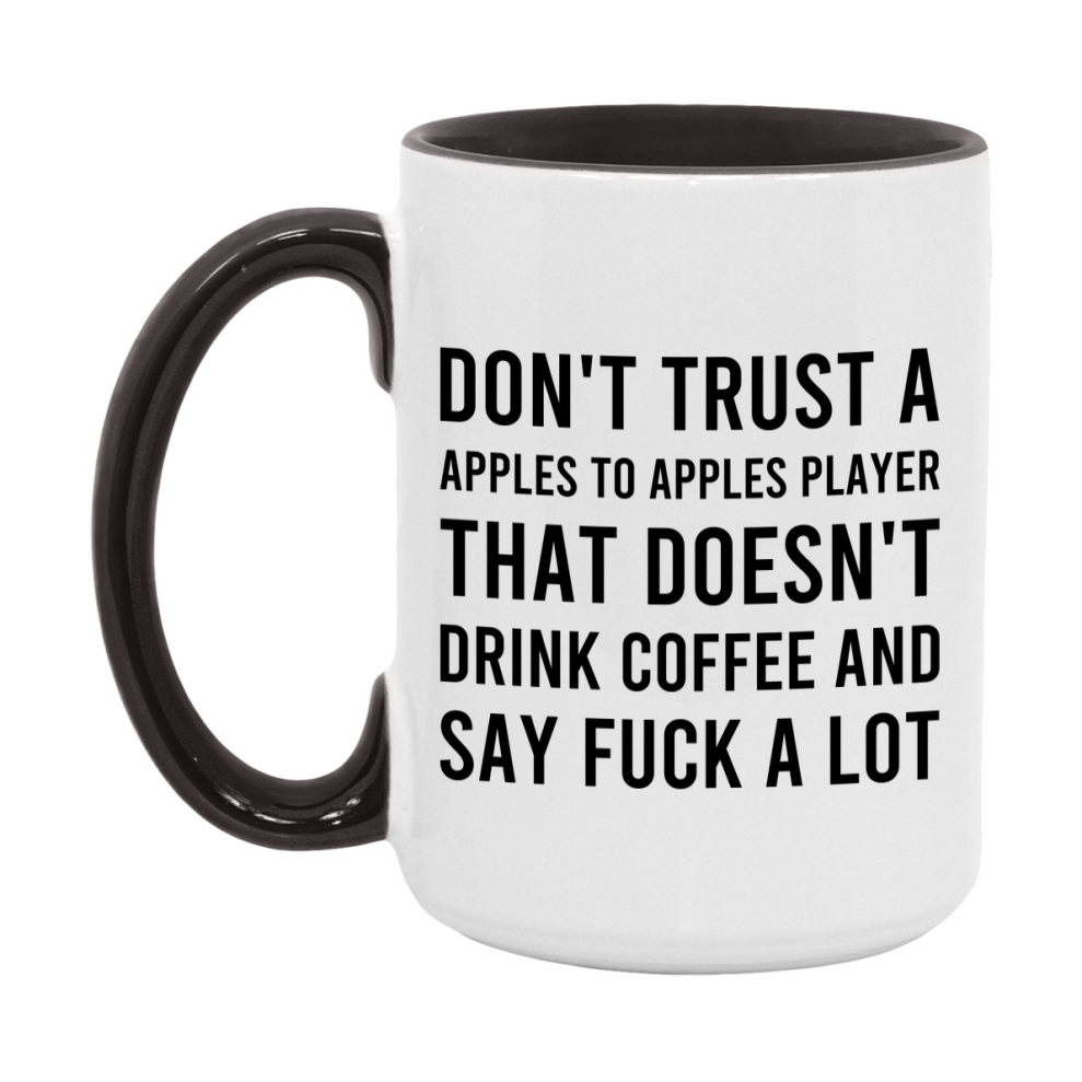 Board Game Gift, Funny Apples To Apples Player Mug, 11oz or 15oz White Ceramic Coffee Cup Novelty Gift
