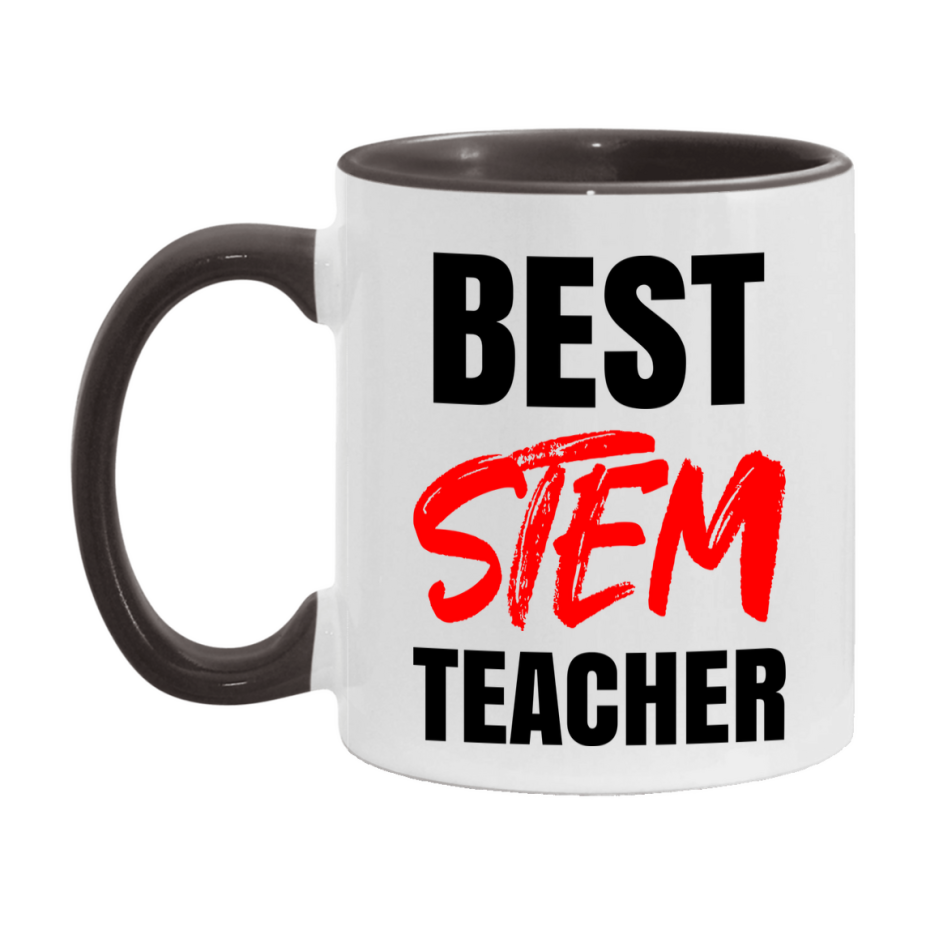 Teacher Superlative Mug, Best Stem Teacher Gift, 11oz or 15oz White Ceramic Coffee Cup for Stem Teacher