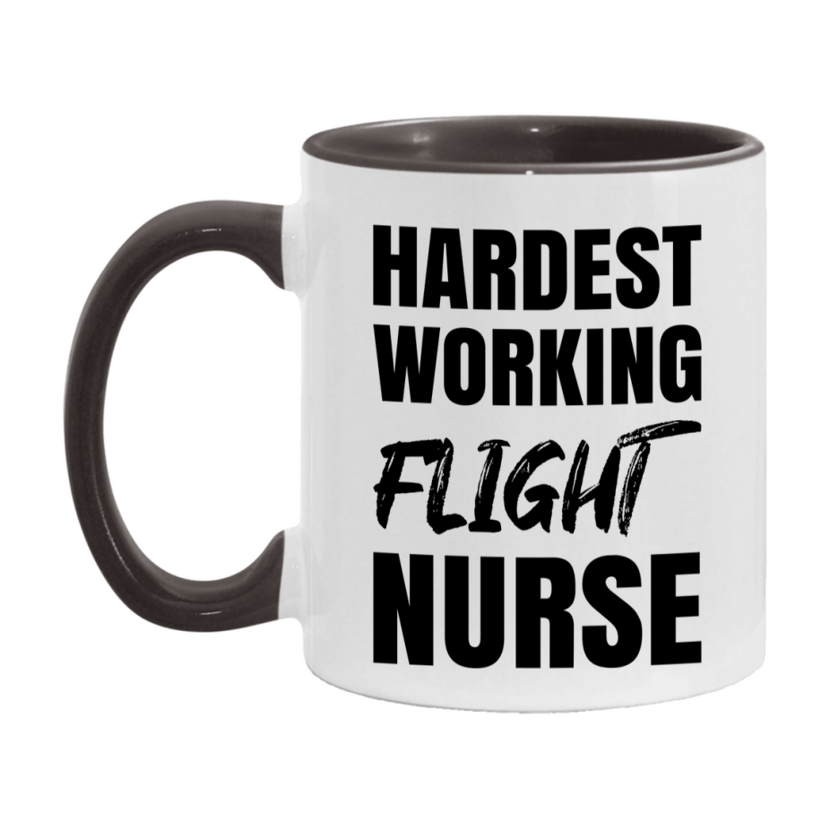 Nurse Superlative Mug, Hardest Working Flight Nurse Gift, 11oz or 15oz Ceramic Coffee Cup Gift