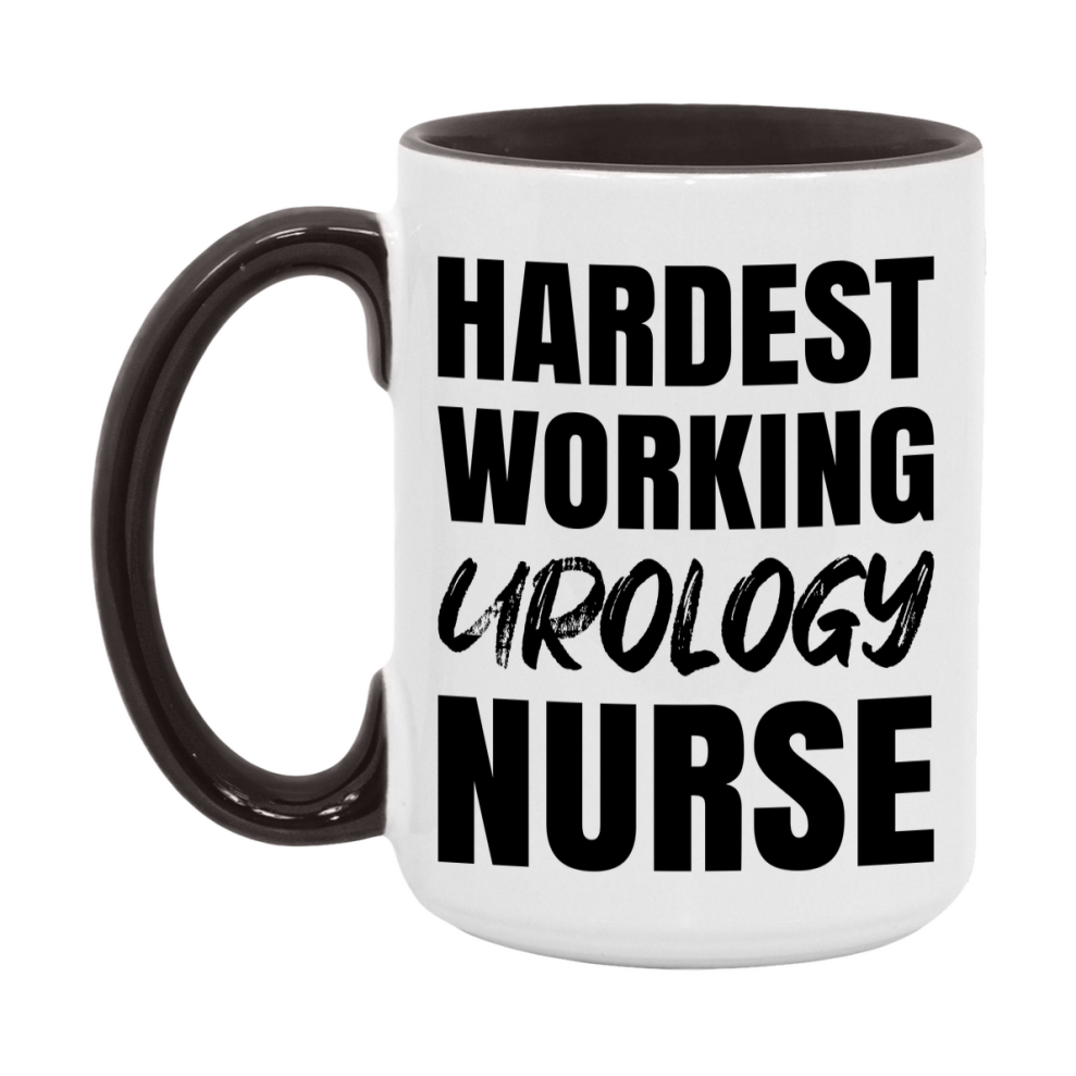 Nurse Superlative Mug, Hardest Working Urology Nurse Gift, 11oz or 15oz Ceramic Coffee Cup Gift