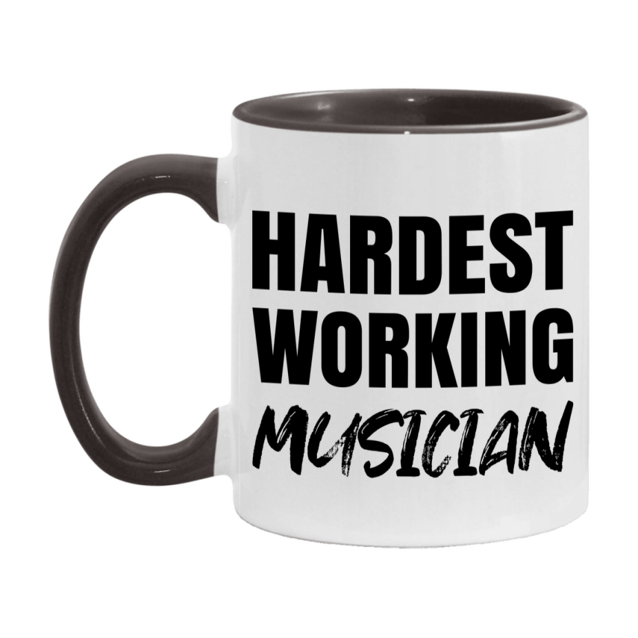 Musician Superlative Mug, Hardest Working Musician, 11oz or 15oz Ceramic Coffee Mug, Double-Sided Cup, Gift for Musician, Coworker Gift, Boss Gift