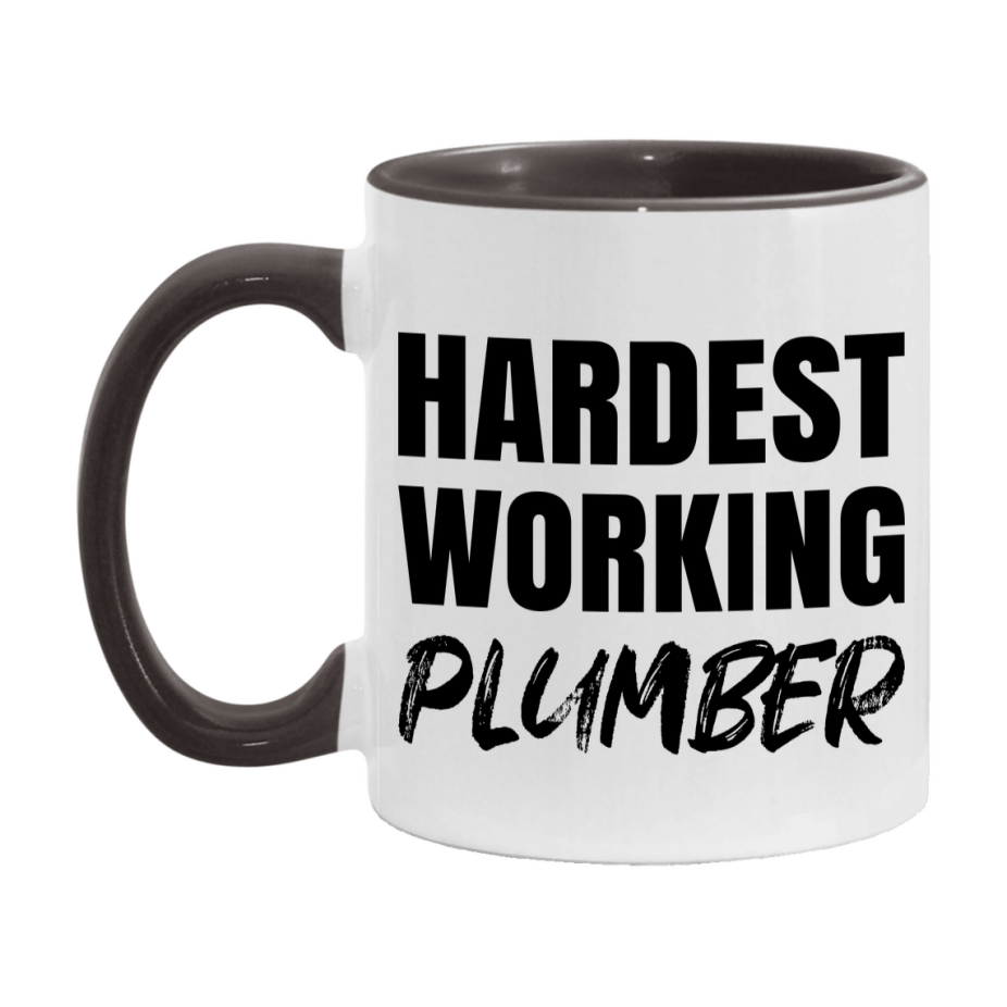 Plumber Superlative Mug, Hardest Working Plumber, 11oz or 15oz Ceramic Coffee Mug, Double-Sided Cup, Gift for Plumber, Coworker Gift, Boss Gift