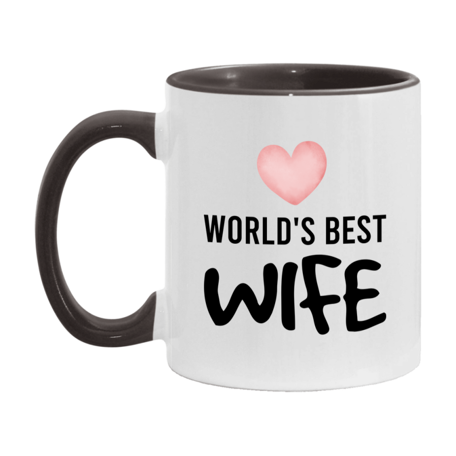 World's Best Wife Mug, Wife Superlative Coffee Mug, 11oz or 15oz Ceramic Cup, Gift for Wife