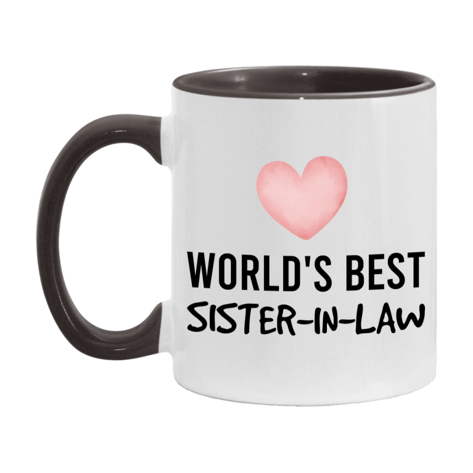 World's Best Sister-In-Law Mug, Sister-In-Law Superlative Coffee Mug, 11oz or 15oz Ceramic Cup, Gift for Sister-In-Law
