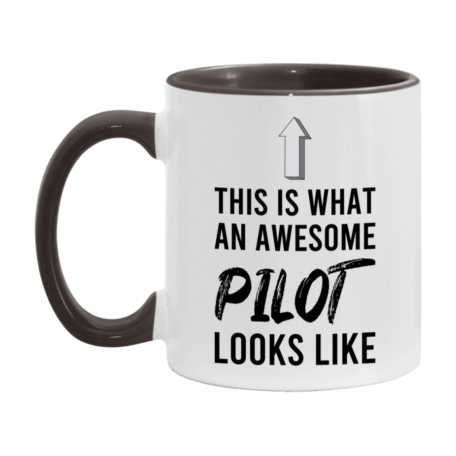 Funny Pilot Mug - This Is What An Awesome Pilot Looks Like - 11oz or 15oz Ceramic Coffee Cup - Novelty Gift for Pilot Professionals