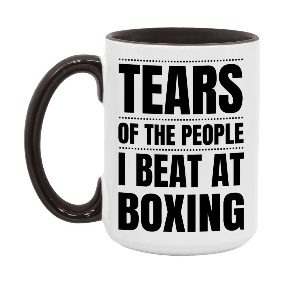 Funny Boxing Mug - "Tears Of The People I Beat At Boxing" - 11Oz Or 15Oz Ceramic Coffee Cup