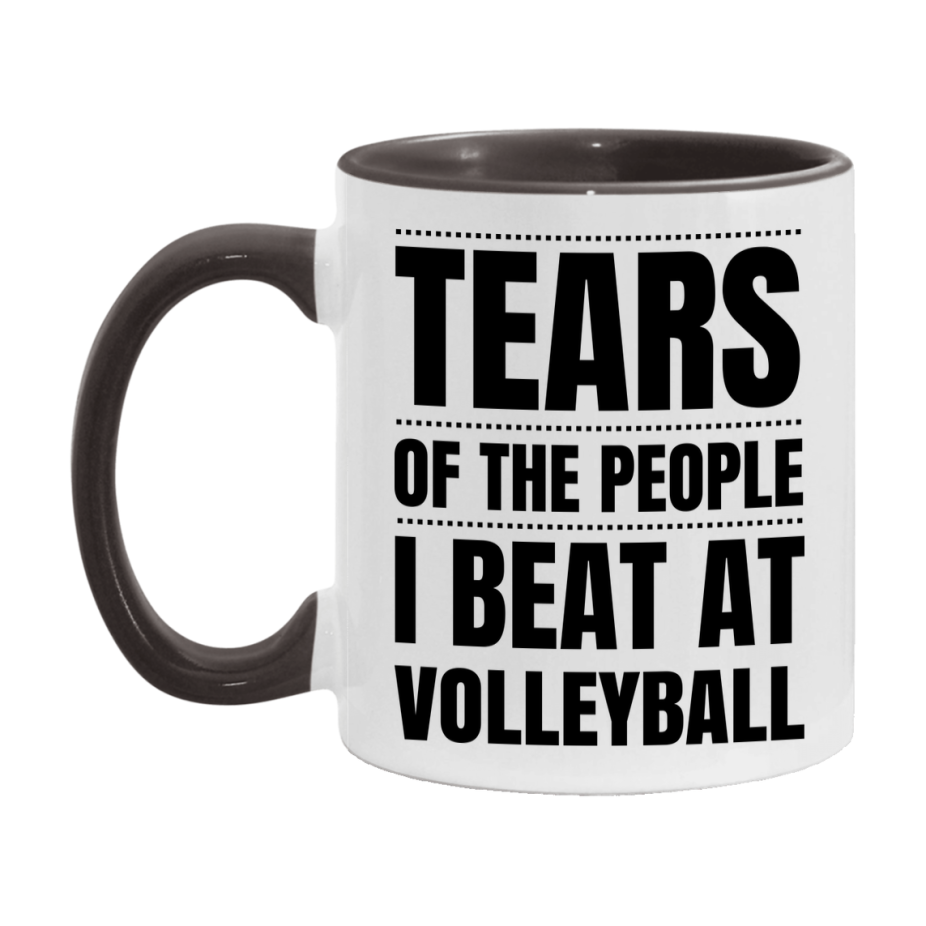Funny Volleyball Mug - "Tears Of The People I Beat At Volleyball" - 11Oz Or 15Oz Ceramic Coffee Cup