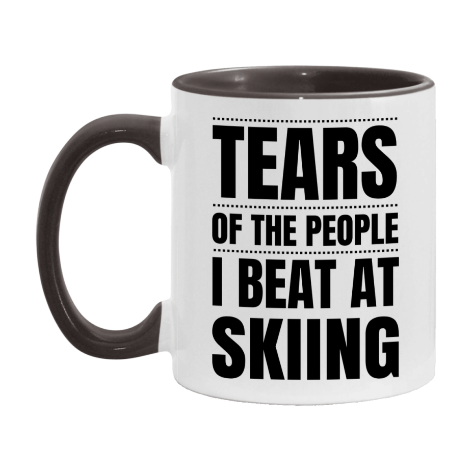 Funny Skiing Mug - "Tears Of The People I Beat At Skiing" - 11Oz Or 15Oz Ceramic Coffee Cup