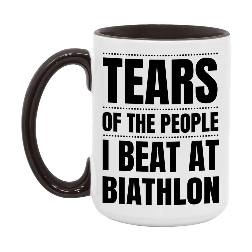 Funny Biathlon Mug - "Tears Of The People I Beat At Biathlon" - 11Oz Or 15Oz Ceramic Coffee Cup